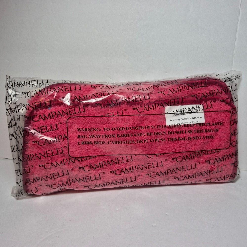 Campanelli Puppyfur Microfiber Cleaning Cloths Set of 2 PINK Reusable Towels